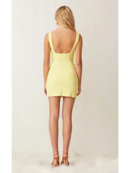 Bec & Bridge Gemma Mini Dress Banana Yellow Size AU 6    for rent on The Volte - image 3