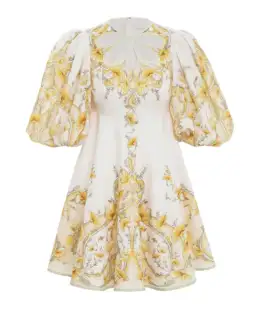Zimmermann Jeannie Keyhole Mini Dress Yellow Poppy Size 12 for rent on The Volte - image 1