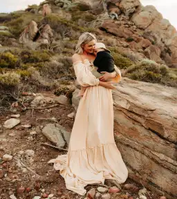 We Are Reclamation There Is Nothing Quite Like You Two Piece Maternity Gown Dark Ivory One Size  for rent on The Volte - image 3