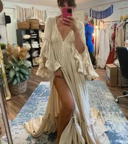 We Are Reclamation Dreams Like These Gown Beige - One Size Fits Most (Aus 6-18) for rent on The Volte - image 9