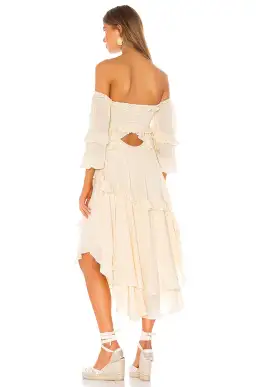 Spell Clementine Mermaid Midi Dress Cream Size S for rent on The Volte - image 2