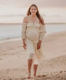 Spell Clementine Mermaid Midi Dress Cream Size S for rent on The Volte - image 3