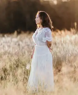 Spell & the Gypsy Dawn Lace Gown Cream Size M for rent on The Volte - image 4