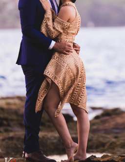 Thurley Gold Sonnet Mini Dress  for rent on The Volte - image 2