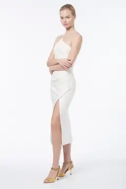 MANNING CARTELL Canvas Raffia Midi Dress WHITE Size AU 6 for rent on The Volte - image 4