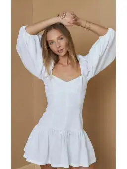 Bec & Bridge Henriette Mini Dress Ivory White Size AU 6  for rent on The Volte - image 2