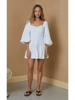 Bec & Bridge Henriette Mini Dress Ivory White Size AU 6  for rent on The Volte - image 1