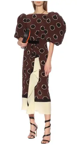 Johanna Ortiz Unexpected Territory Puff-Sleeve Silk Dress Size 2 for rent on The Volte - image 2