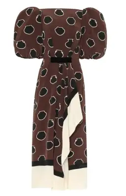 Johanna Ortiz Unexpected Territory Puff-Sleeve Silk Dress Size 2 for rent on The Volte - image 4