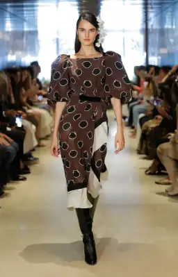 Johanna Ortiz Unexpected Territory Puff-Sleeve Silk Dress Size 2 for rent on The Volte - image 1