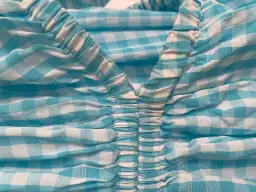 Scanlan Theodore Gingham Cutout Dress in Blue Size 8 for rent on The Volte - image 5