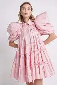 Aje Swift Butterfly Sleeve Smock Dress Pink Size AU 12 for rent on The Volte - image 2