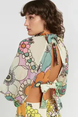 Alemais Farrah Cut Out Midi Dress Print Size 10 for rent on The Volte - image 4