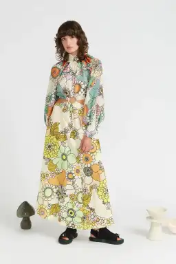 Alemais Farrah Cut Out Midi Dress Print Size 10 for rent on The Volte - image 1