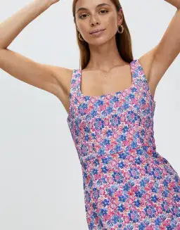 Bariano Azzure Scoop Neck Fit And Flare Mini Dress Print Size 6 for rent on The Volte - image 3