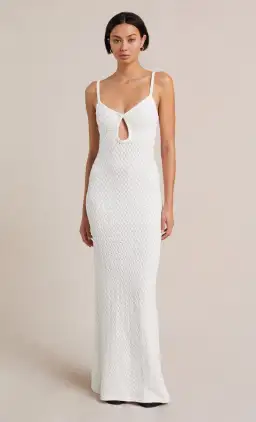 Bec and Bridge Effie Knit Key Maxi Dress Ivory Size 10