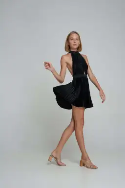 L'idee Renaissance Mini Dress Noir Black Size 8 for rent on The Volte - image 2