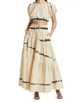 SWF Abode Crop & Skirt Set Cream Size 8