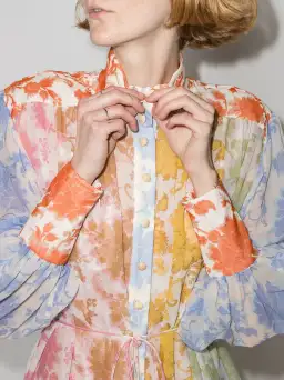 Zimmermann Postcard Lantern Mini Dress Print Size 2 for rent on The Volte - image 4