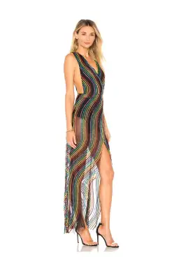 X By NBD Lilith Gown in Rainbow Black Multi Size 8 for rent on The Volte - image 2