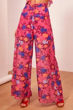 Finders Keepers Visions Floral Wide Leg Pants Print Size XL / AU 12