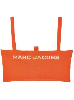 Marc Jacobs Logo Knit Bandeau Cropped Top Orange Size 12 for rent on The Volte - image 3