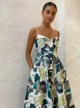 Alemais - Siena Bandeau Midi Dress Green - Size 10 for rent on The Volte - image 6