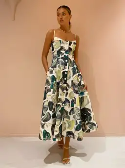 Alemais - Siena Bandeau Midi Dress Green - Size 10 for rent on The Volte - image 5