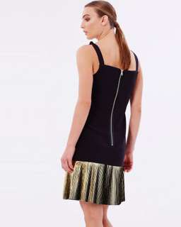 By Johnny Foil Fringe Layers Dress Black Gold Size 8 for rent on The Volte - image 3