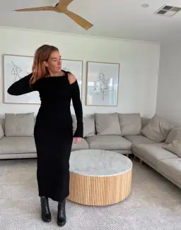 Camilla and Marc Ellsworth Twist Dress Black Size 10 for rent on The Volte - image 1