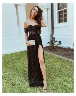 Alamour the Label Ayelet Gown Black Size XS/ AU 6 for rent on The Volte - image 1