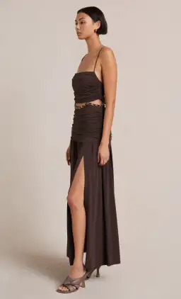 Bec & Bridge Joelene Maxi Dress Cognac Brown Size S for rent on The Volte - image 2
