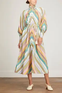 Alemais Lillian Midi Dress Print Size 14