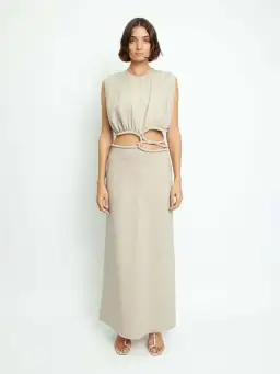 Christopher Esber Crystal Interweave Dress Beige Size 4