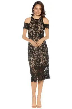 Thurley Eden Midi Dress Black Size 8