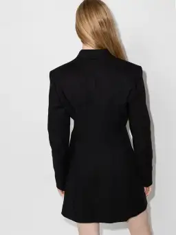 Dion Lee Accordion Pleat Blazer Mini Dress Black Size 6 for rent on The Volte - image 5