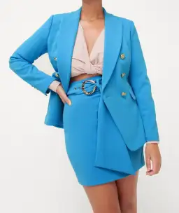 Sheike Jackpot Jacket Azure Bright Blue Size 6