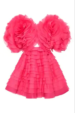 Aje Amour Ruffle Mini Dress Pink Size 8 for rent on The Volte - image 4