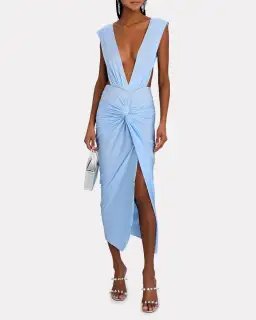 Baobab Mia Open Back Midi Dress Sky Size 6  for rent on The Volte - image 1