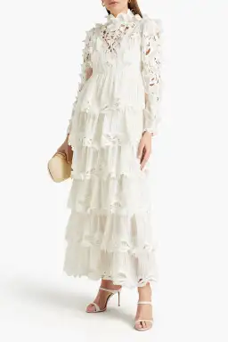 Zimmermann Luminous Embroidered Gown Natural Size 2 for rent on The Volte - image 1