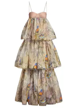 Zimmermann Candescent Parakeets Gown Print Size 2 for rent on The Volte - image 5