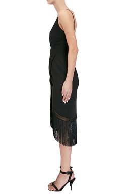 NICHOLAS - Fringe Crepe Wrap Cami Dress
