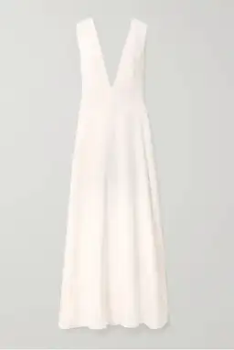 Michael Lo Sordo Silk Satin Maxi Dress White Size 12 for rent on The Volte - image 3