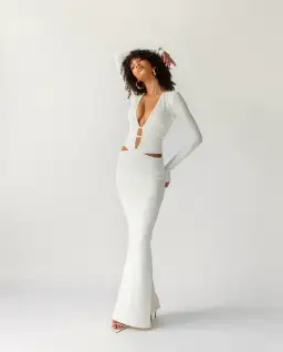 Arcina Ori Aston Maxi Dress White Size 6 for rent on The Volte - image 1