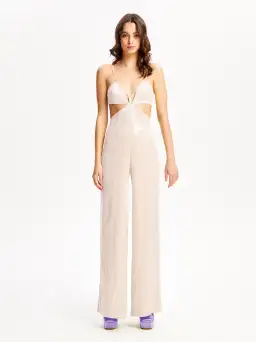Alice McCall Night Sky Jumpsuit Chai Latte Size 6 for rent on The Volte - image 1