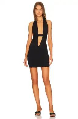 Aya Muse Poinsettia Dress Black Size 8