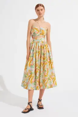 Steele Peta Crop & Brandt Midi Skirt Set Allegro Size Large