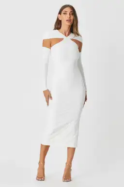 Bianca & Bridgett Simi Dress White Size 6  for rent on The Volte - image 1