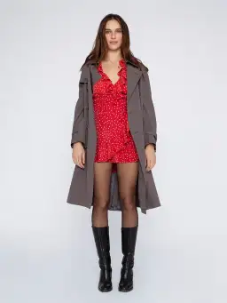 REALISATION PAR Alexandra Silk Wrap Dress Red Star Size M  for rent on The Volte - image 2