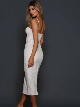 Elle Zeitoune Alannah Midi Dress Pearl Size 10 for rent on The Volte - image 2